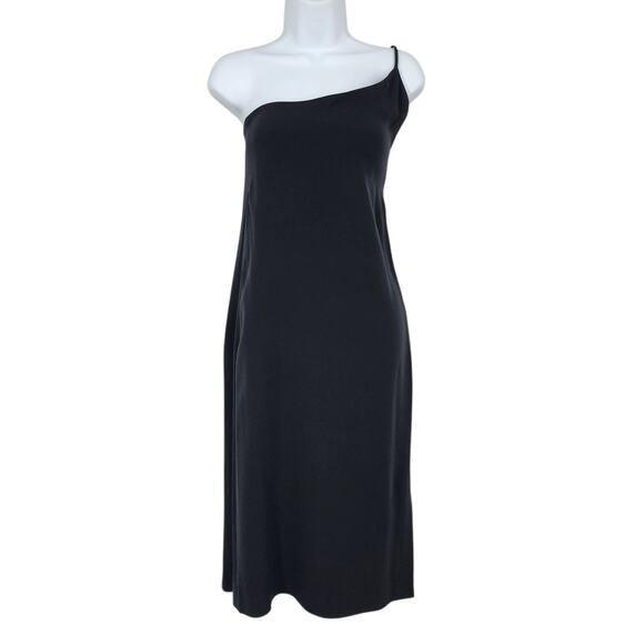 Acne Studios Black Single Sleeve Side Zip Knee Length Dress Size 40 - Picture 2 of 9